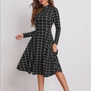 High neck midi dress